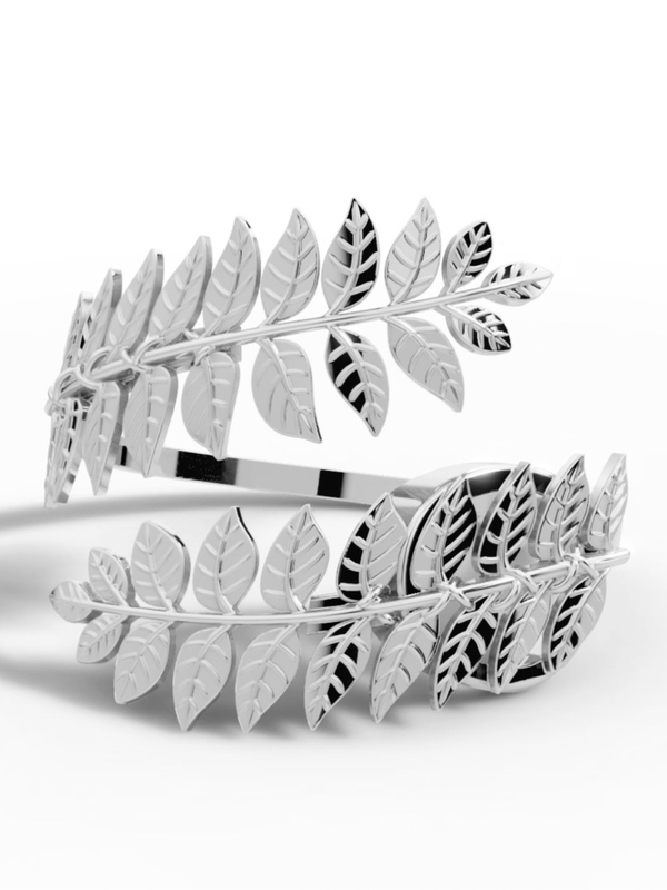Leaves Arm Cuff - Silver - Freestyle libre 2