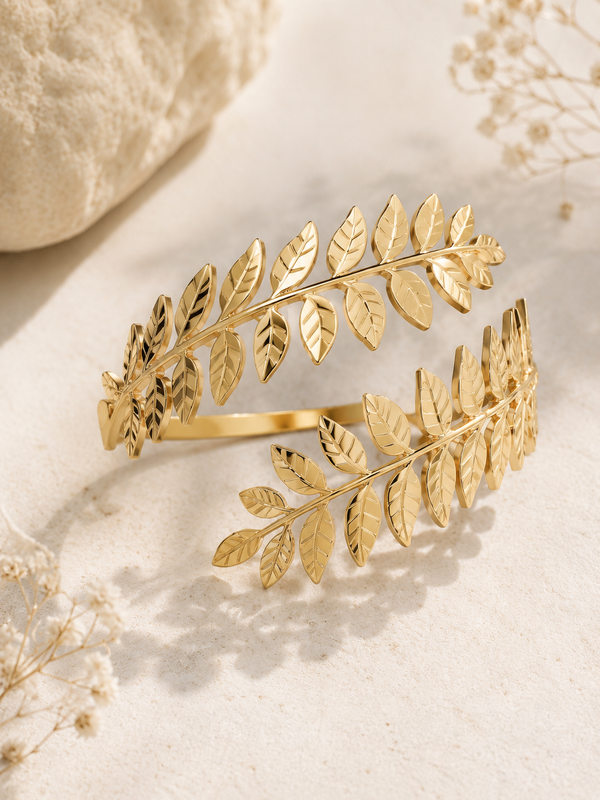 Leaves Arm Cuff - Gold - Freestyle libre 3
