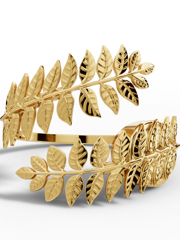 Leaves Arm Cuff - Gold - Dexcom G7